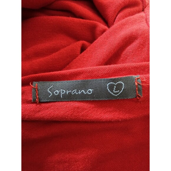 Soprano Dress Women's Red Knit Open Back Size Large - Picture 6 of 7